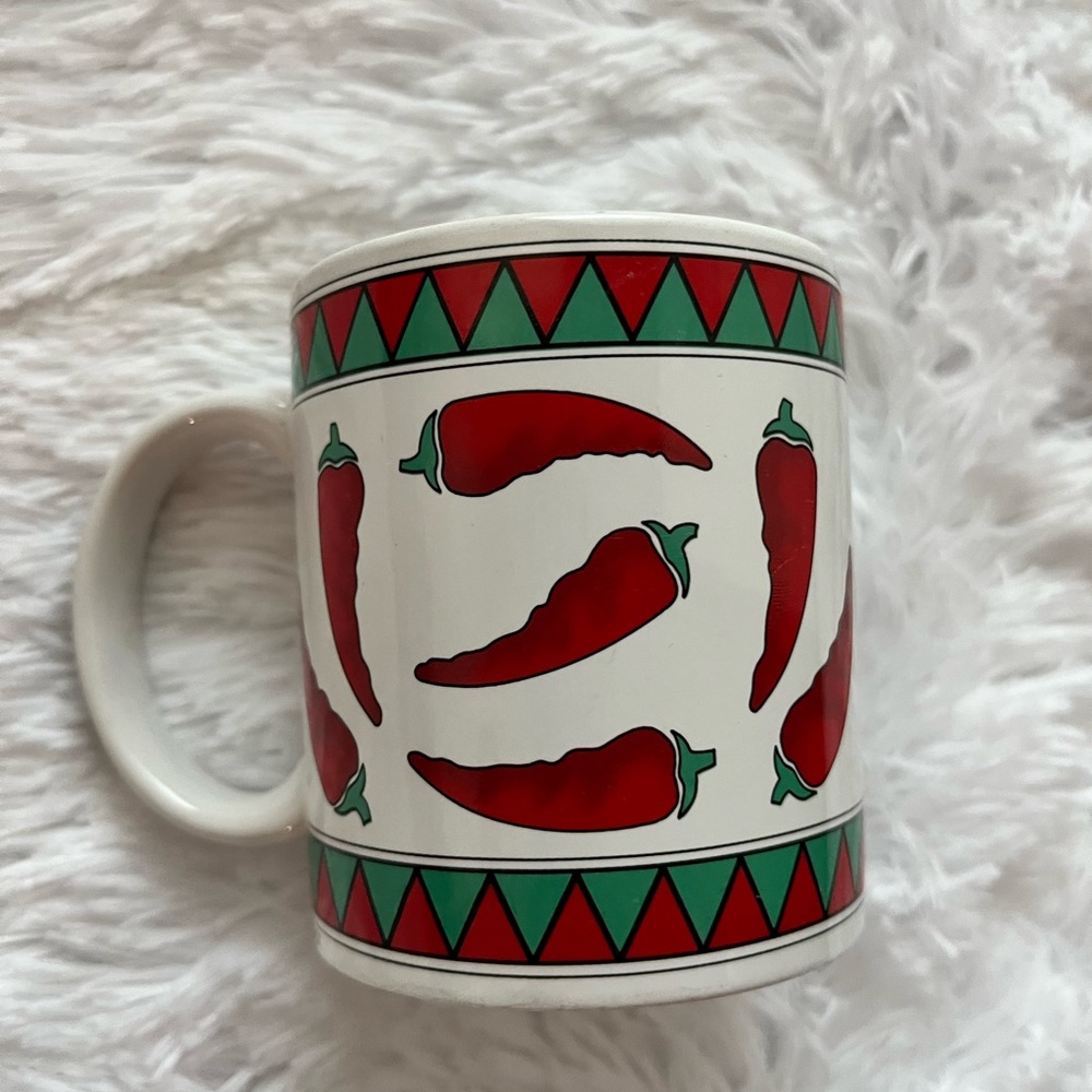 Chili Pepper Design Mug - Red and Green